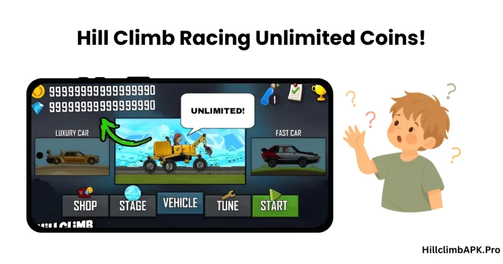 Unlimited Coins in Hill Climb Racing