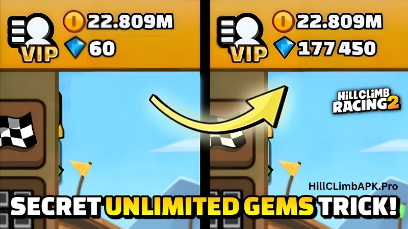 Hill Climb Racing 2 unlimited gems trick 2026